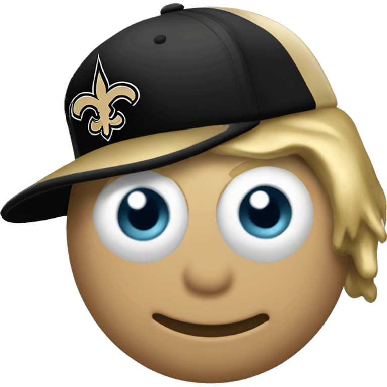 New Orleans saints baseball hat emoji