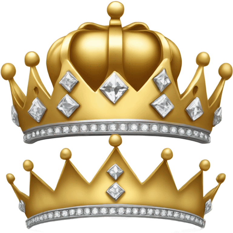 silver crown, gold crown, diamond crown emoji