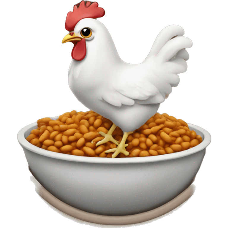 Chicken and beans emoji