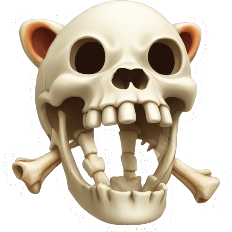 red panda skeleton skull bones emoji