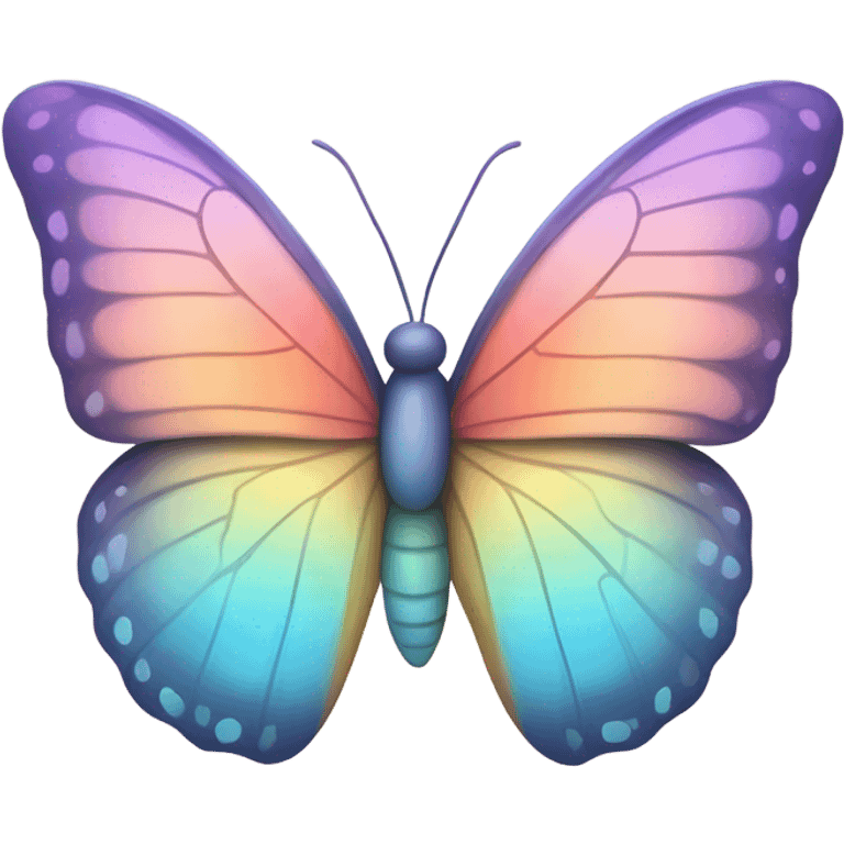 Pastel rainbow butterfly emoji