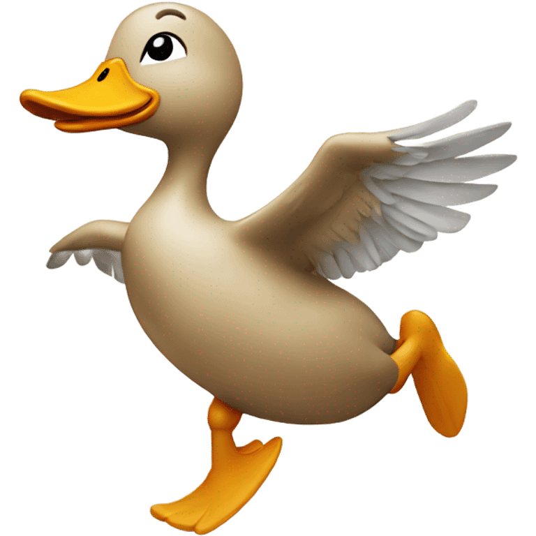 Running duck  emoji