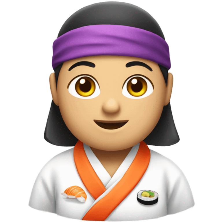 fat sushi master with bandana emoji