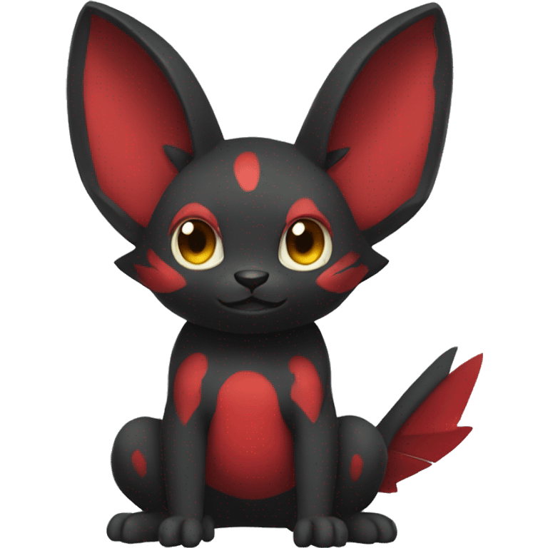 cool black red animal hybrid Fakemon full body emoji