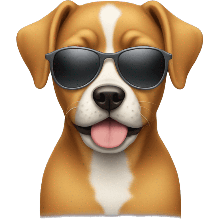 Dog with sunglasses emoji