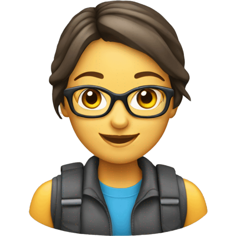 young smiling software tester female emoji