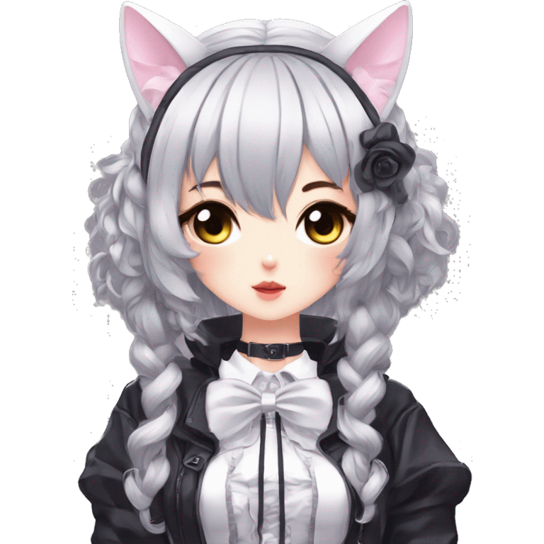 Edgy Kawaii Cute Cool Beautiful Elegant Pretty Anime Lolita Techwear Gothic Catgirl emoji