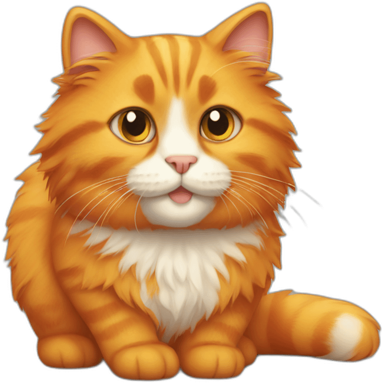 fluffy orange cat emoji