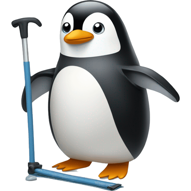 a penguin with crutches  emoji