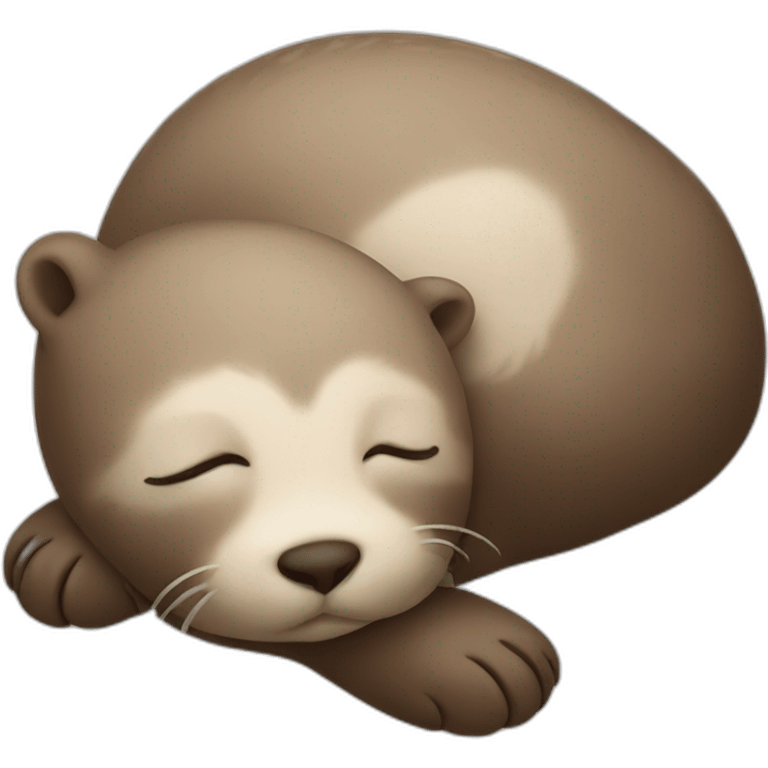 baby otter sleeping emoji