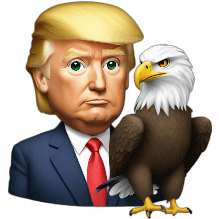 Donald trump with an eagle emoji