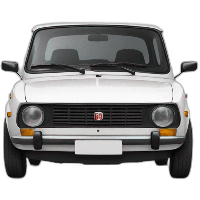 White lada fiat 125 emoji