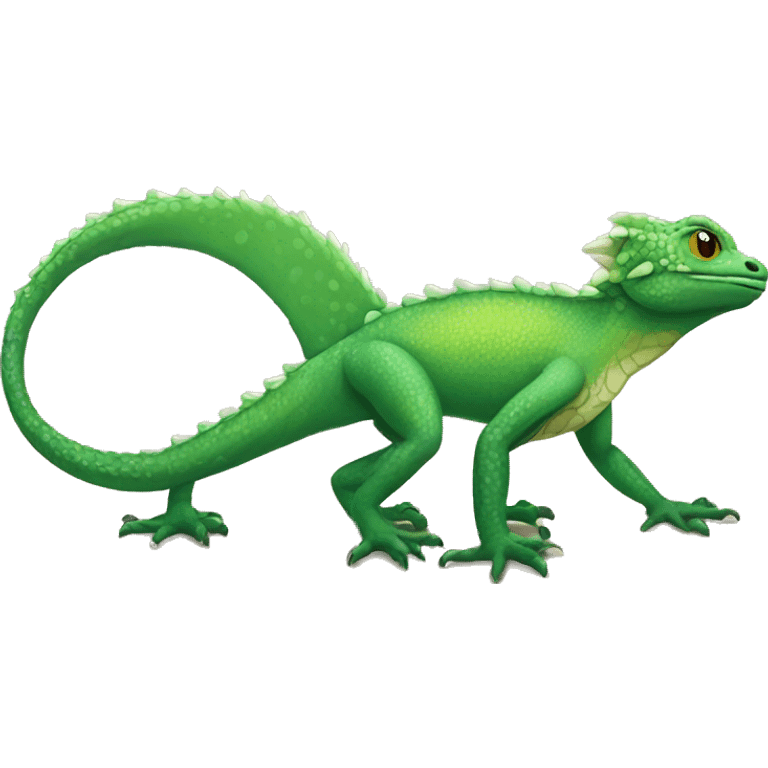 a gecko as a battledragon emoji