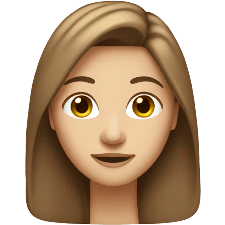 toned body woman caucasian long brown hair emoji