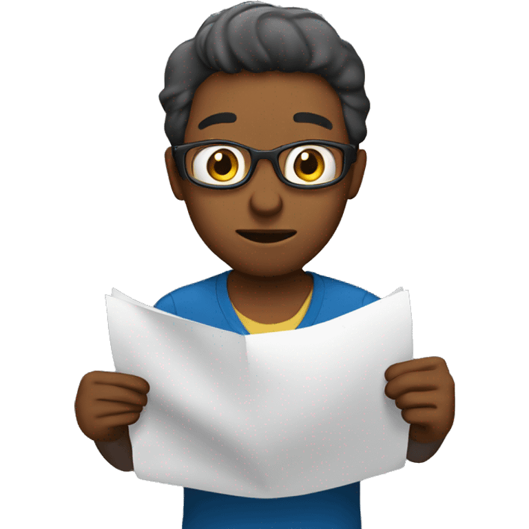 human checking news emoji