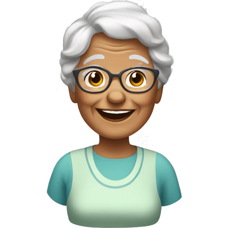 happy  grandma emoji