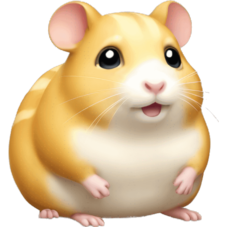 big hamster yellow pudding emoji