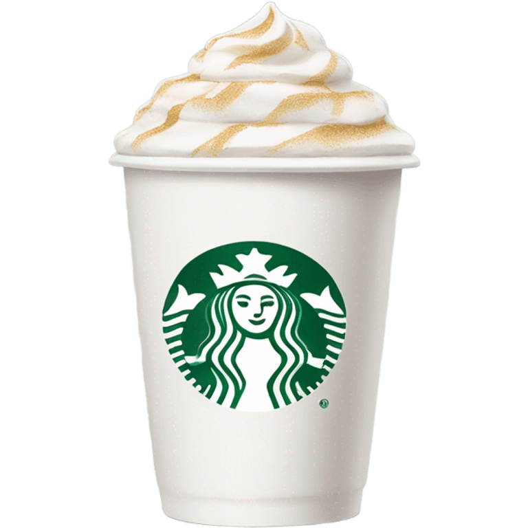 white starbucks with cream emoji