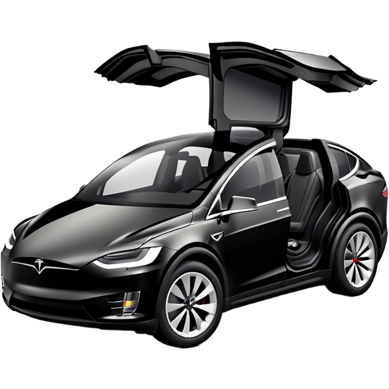 Tesla Model X - Tesla (Model Year: 2022) (Iconic colour: Black) emoji