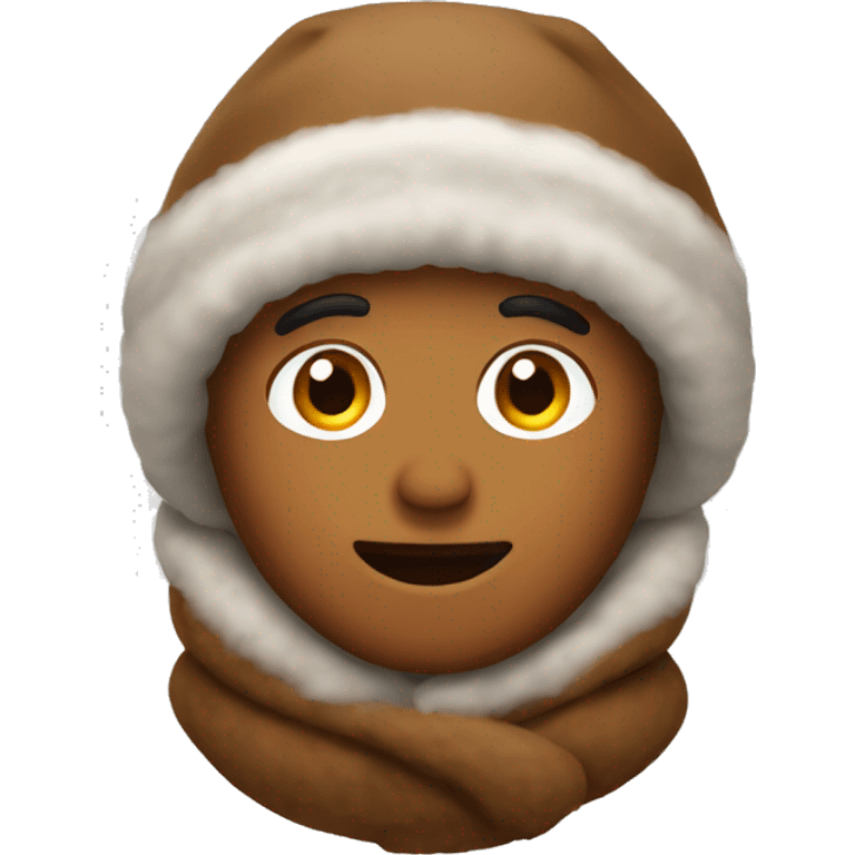 Brown cozy wintry emoji  emoji