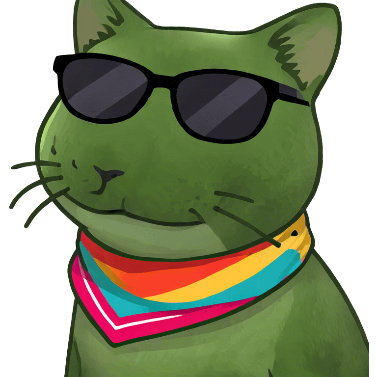 Cat with sunglasses emoji