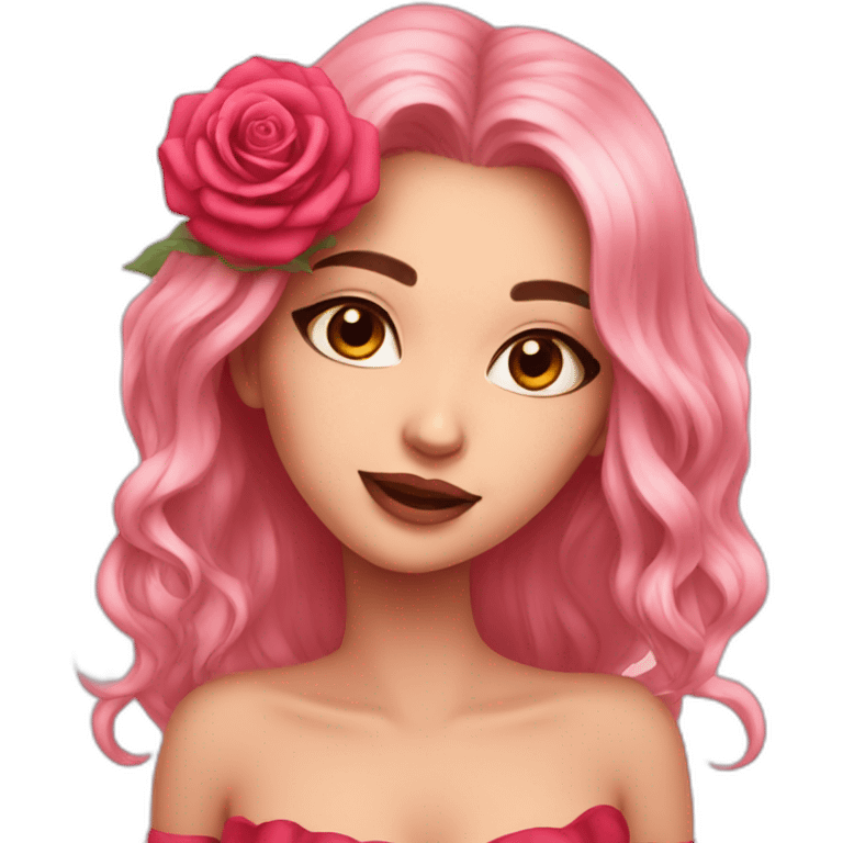 Chat cute rose emoji