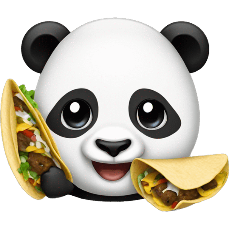 Panda eating tacos emoji