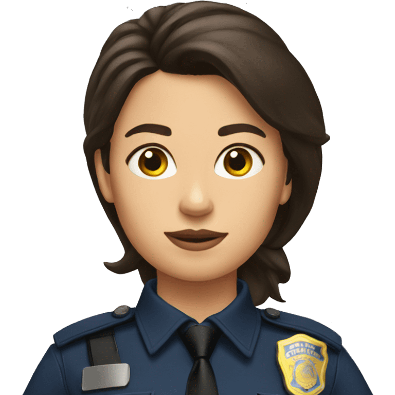 woman police brunette emoji