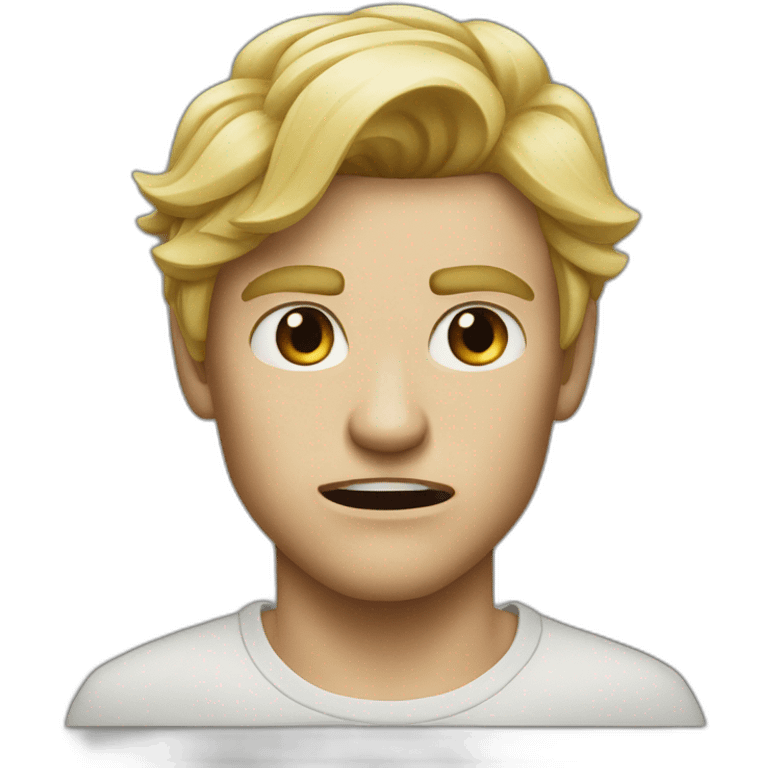 angry young blondhair man emoji