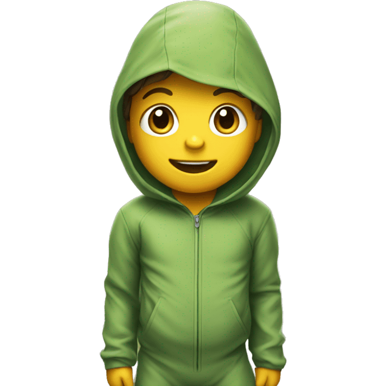 Child in a dinosaure suit emoji