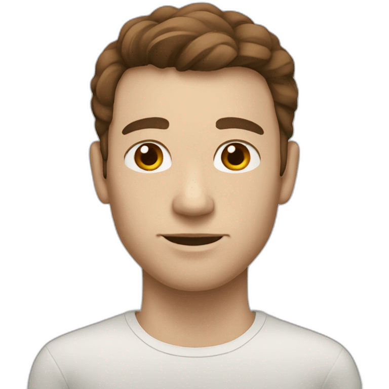 A man with brown hair and white skin  emoji