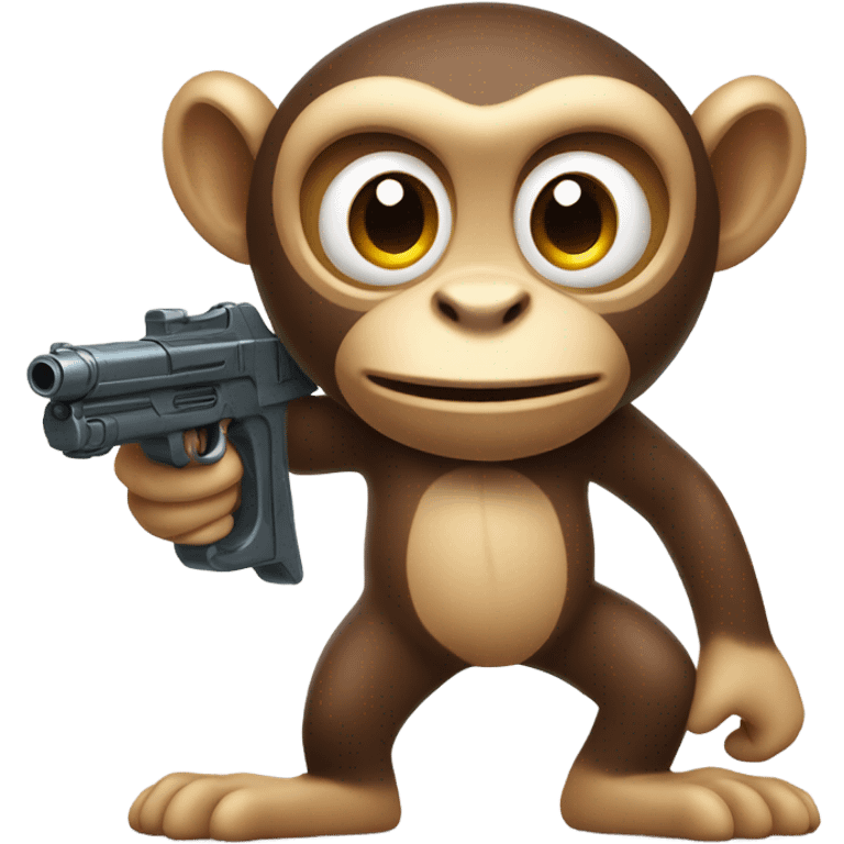 Monkey with pewpew  emoji