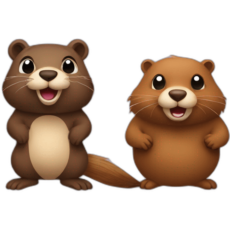 gopher and beaver emoji