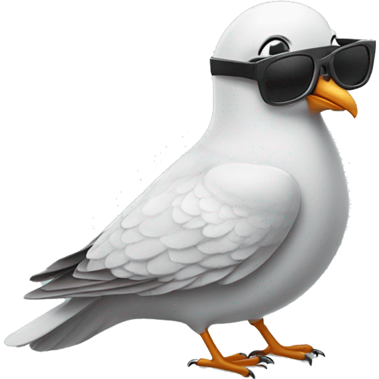 silly dove with sunglasses emoji