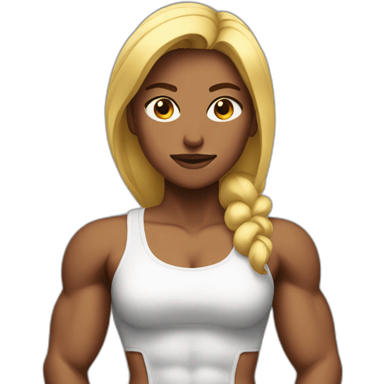 Muscular girl emoji