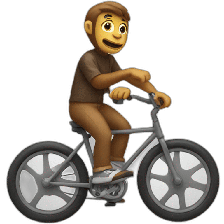 SINGE SUR UN VELO emoji