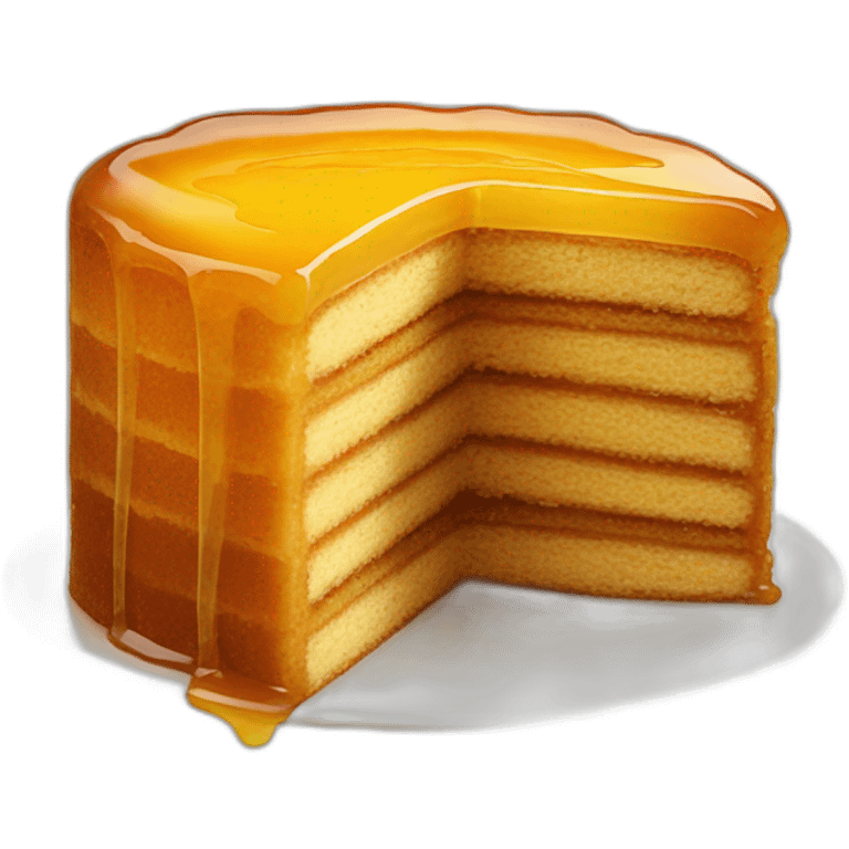 Piece of honey cake with 5 layers  emoji