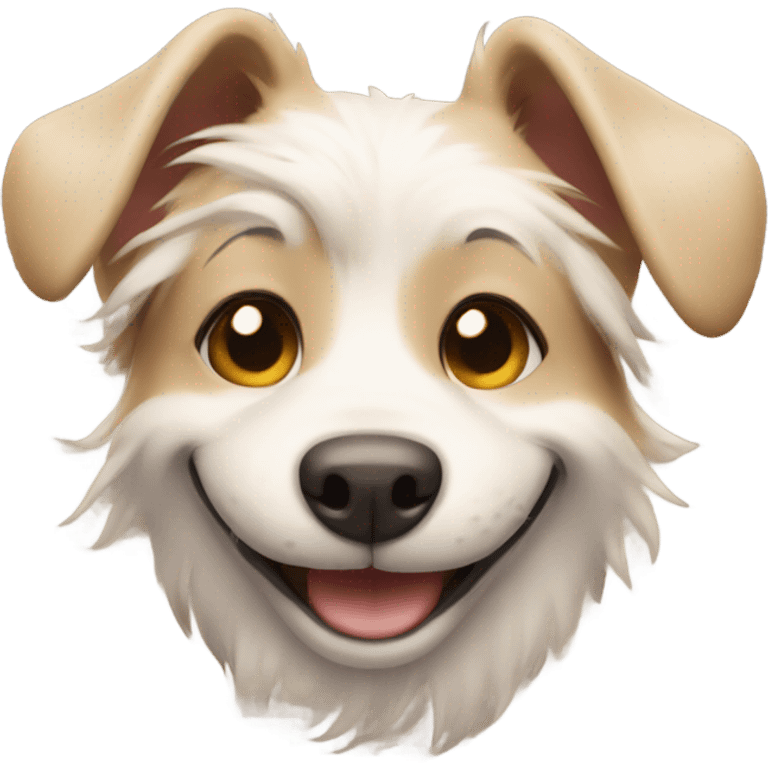 Dog with smile emoji