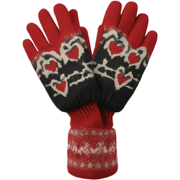 Beautiful heart finnish gloves emoji