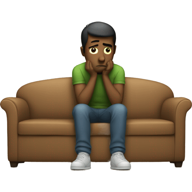 sad man on a couch emoji