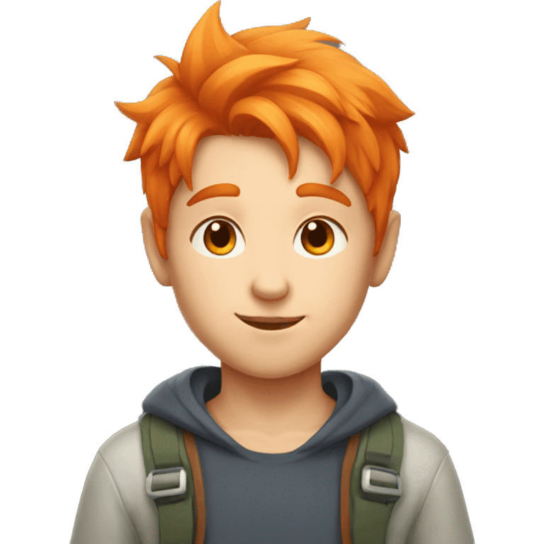 Boy with orange hair and the ears of a fox emoji