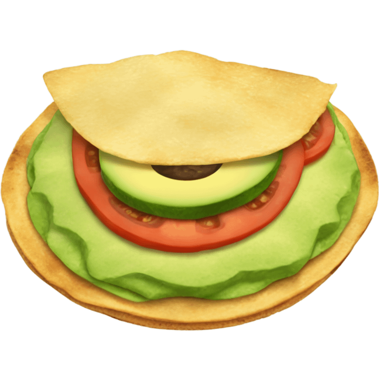 Tostada con palta y tomate emoji