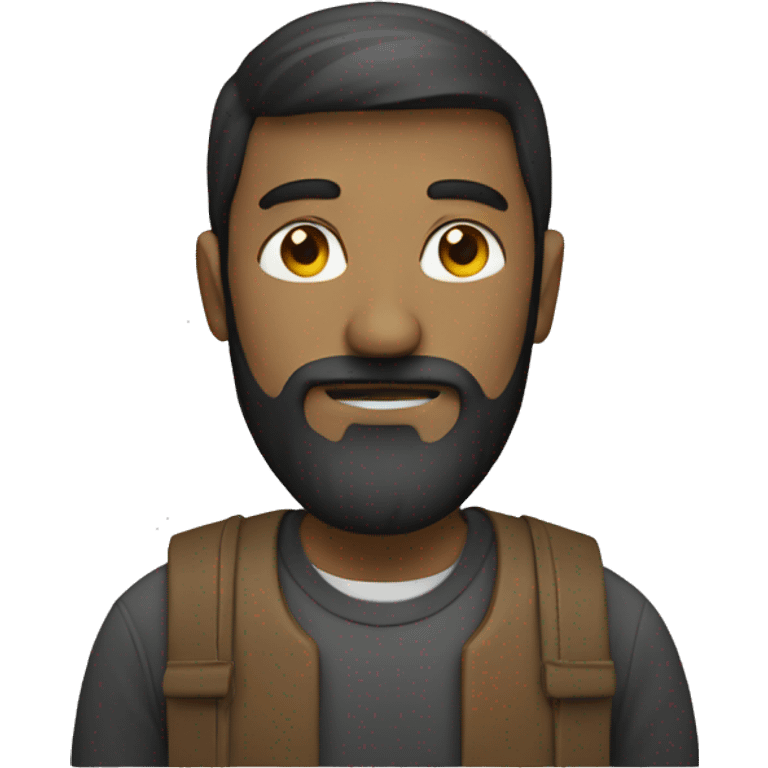 a coder with beard emoji