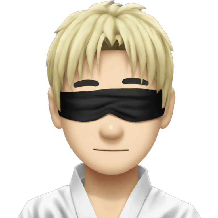 Satoru gojo with black blindfold from jujutsu kaisen emoji