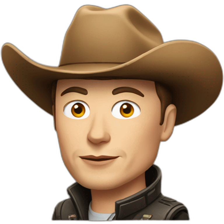 Elon Musk as a Spacecowboy emoji