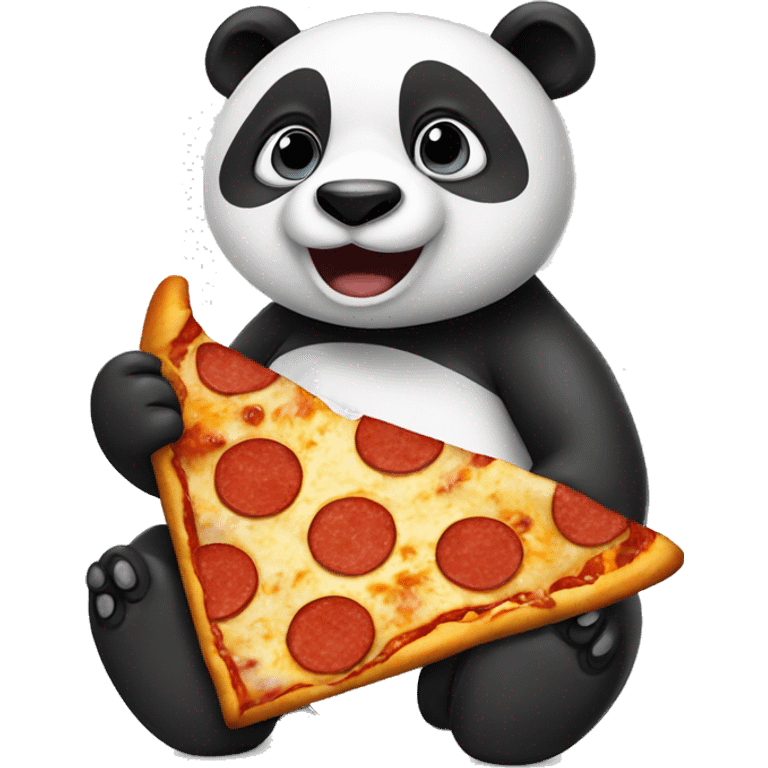 Panda eat Pizza emoji