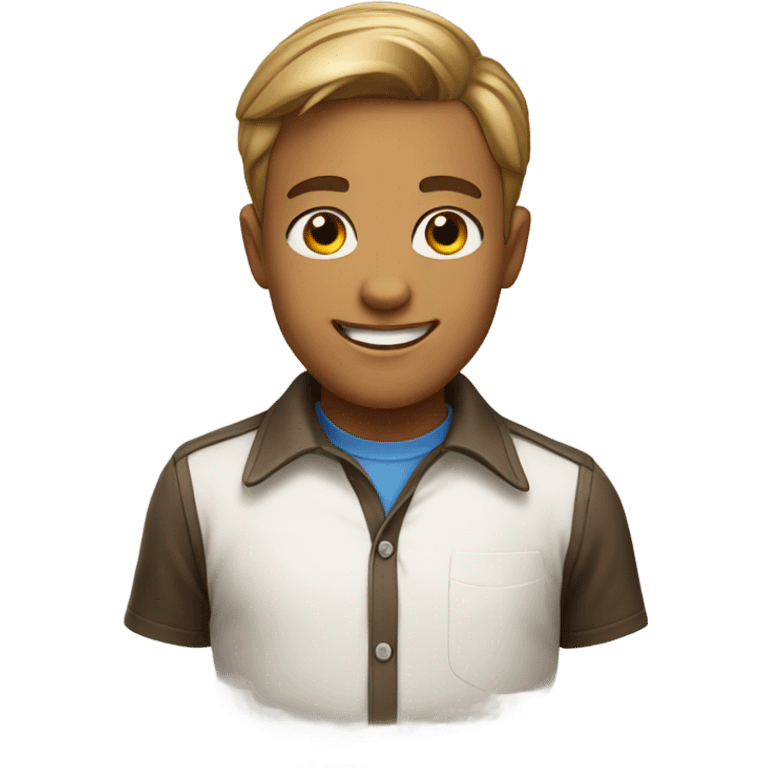 smiling boy in collared shirt emoji