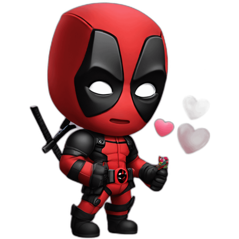 deadpool in love emoji