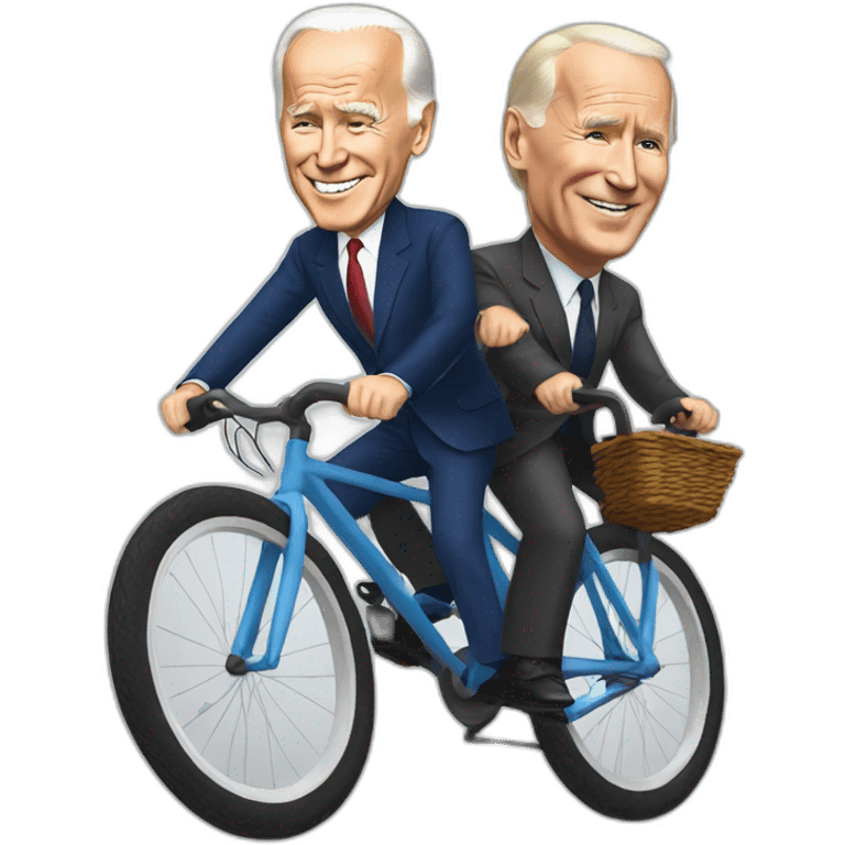 Biden,Putin riding bicycle emoji