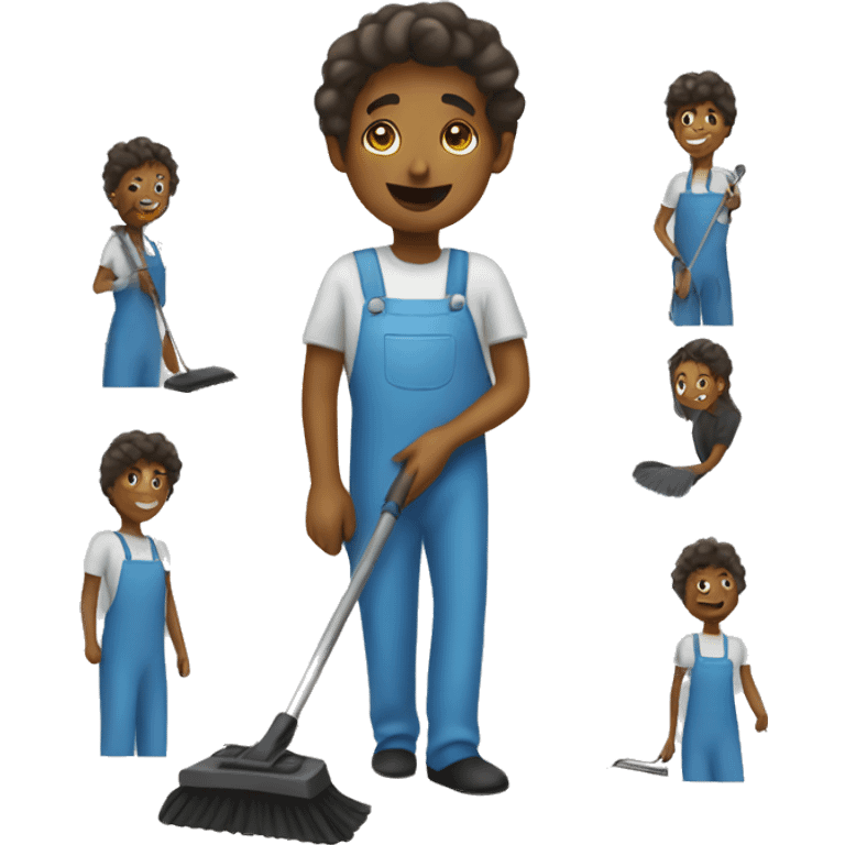 cleaning people emoji